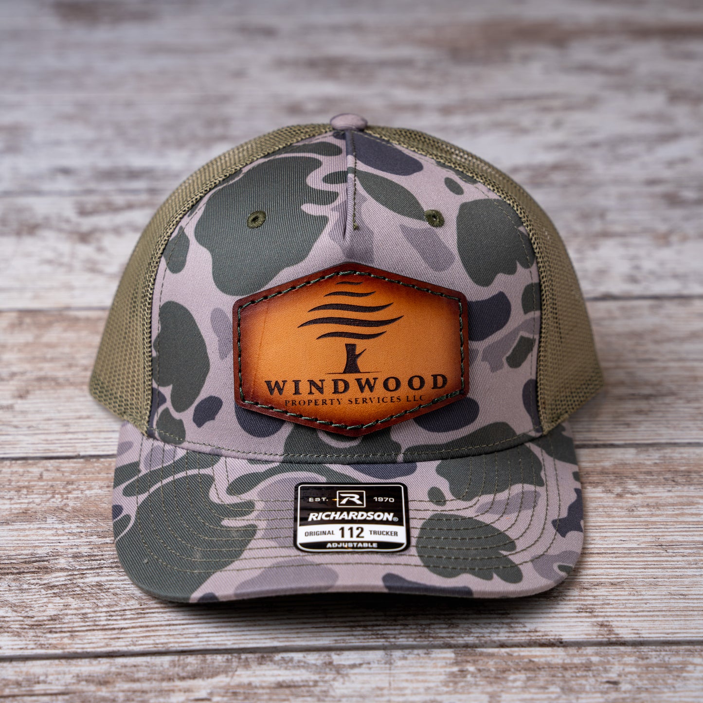 Windwood Property Services Hat - Green Camo